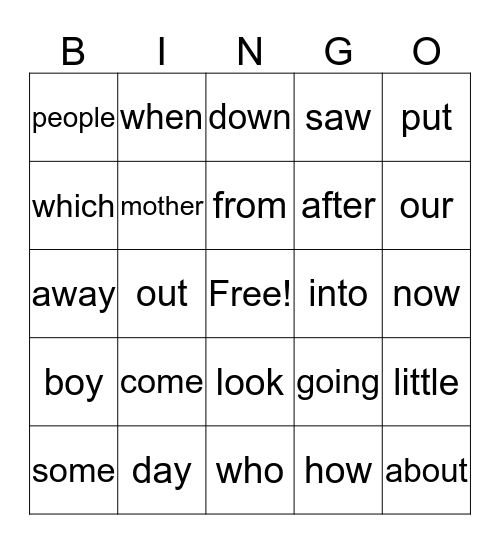 Week of March 27 Bingo Card