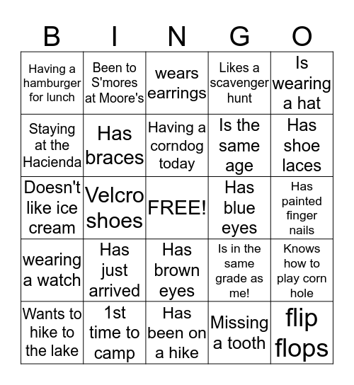 Autograph Bingo Card