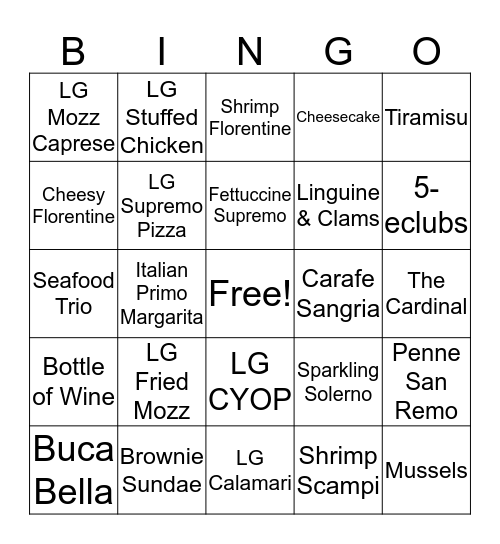 Coral Springs 3/24/17 Bingo Card