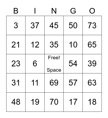 Theresa's Thirty-One Bing Bingo Card