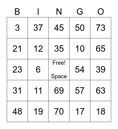 Theresa's Thirty-One Bing Bingo Card