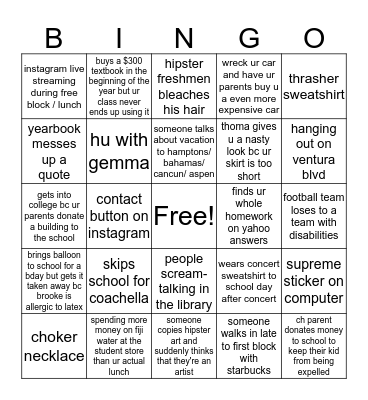 Campbell Hall Bingo Part 2 Bingo Card