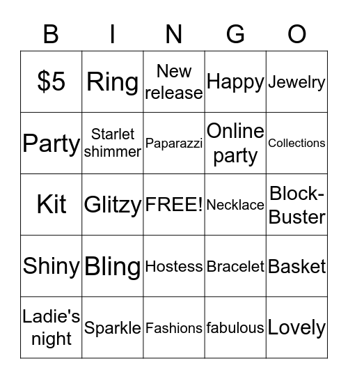 FABULOUS BLINGO! Bingo Card