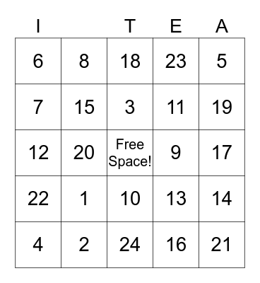Bingo Card