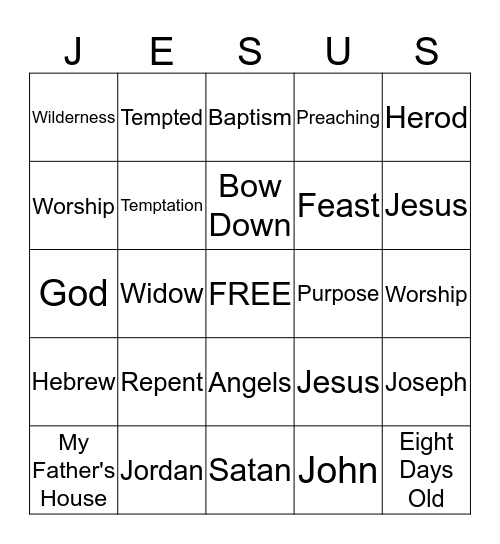 Jesus Taught Me How To Live Bingo Card