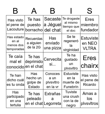 LOTERÍA VLTRA Bingo Card