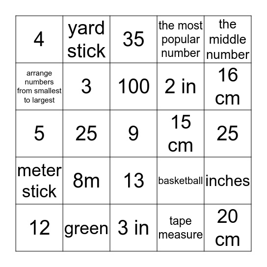 Unit 7 Review Bingo Card
