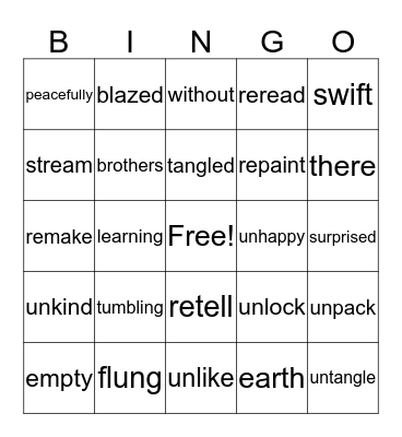Journeys 24 Bingo Card