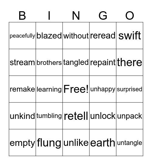 Journeys 24 Bingo Card
