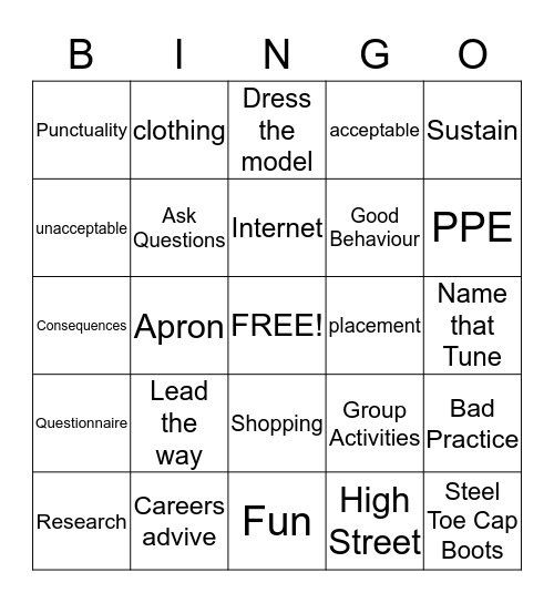 What do you think we are doing today? Bingo Card