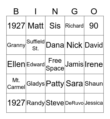 Happy 90th Birthday Gladys Bingo Card