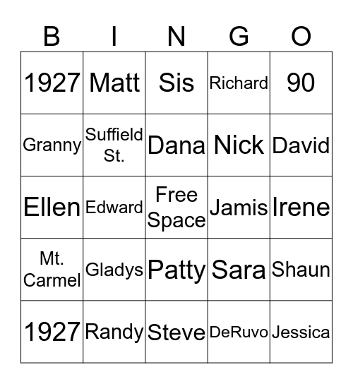 Happy 90th Birthday Gladys Bingo Card