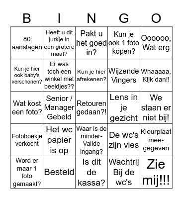 De grote kwats Droom bingo Card