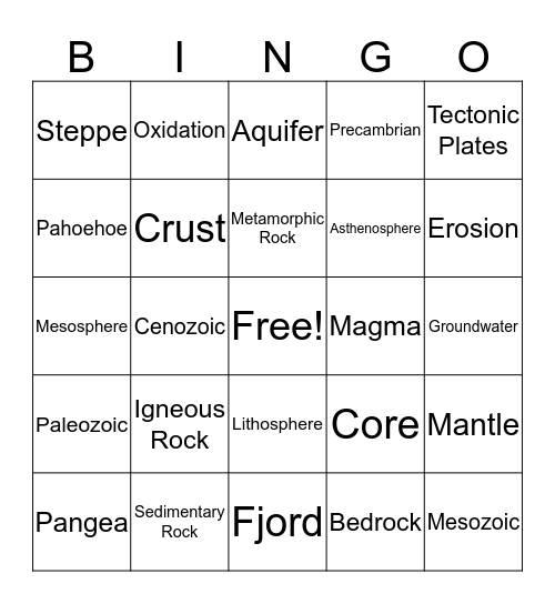 Freestone - Rock On! Bingo Card