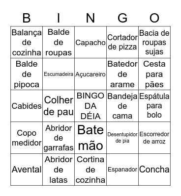 BINGO DA DÉIA Bingo Card