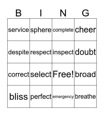 Strawberry Bingo Card