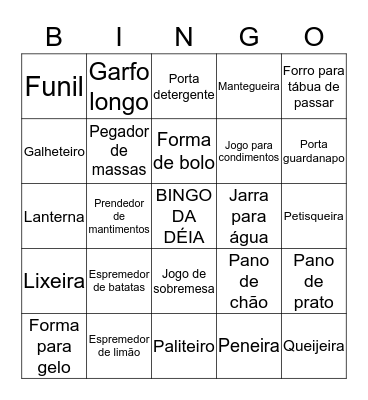 BINGO DA DÉIA Bingo Card