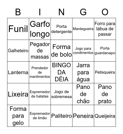 BINGO DA DÉIA Bingo Card