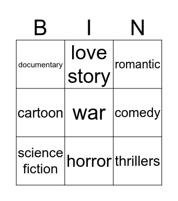 Bingo! Bingo Card