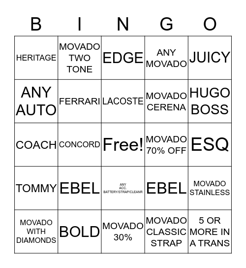 MARCH MADNESS BINGO Card