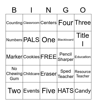 It's A Family Affair-BINGO NIGHT Bingo Card
