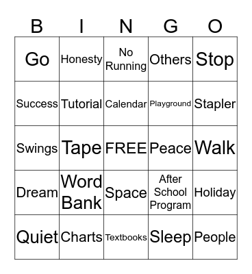 It's A Family Affair-BINGO NIGHT Bingo Card