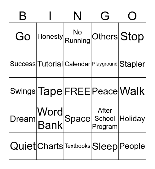 It's A Family Affair-BINGO NIGHT Bingo Card
