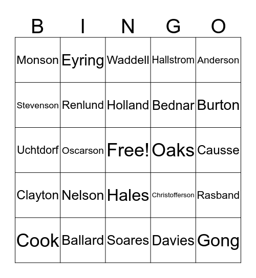 CONFERENCE BINGO Card