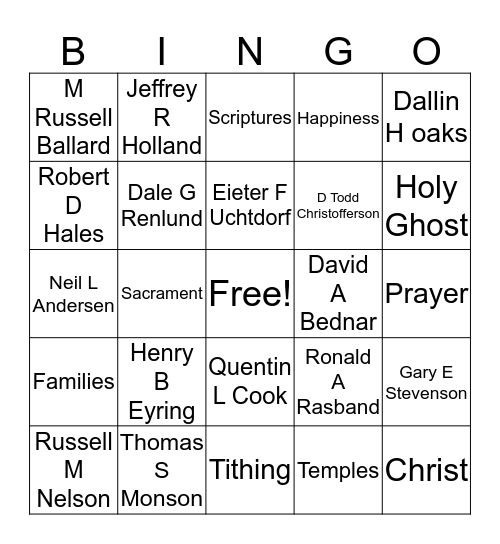 CONFERENCE BINGO Card