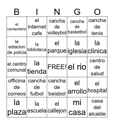 Mi Comunidad Bingo Card