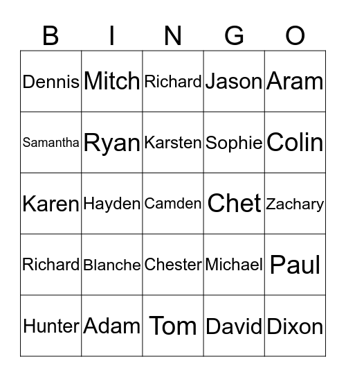 South Asia Bingo Card