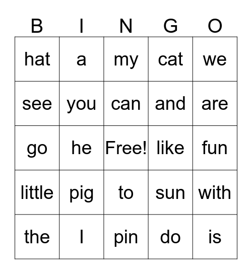 Gotta Know Bingo Card