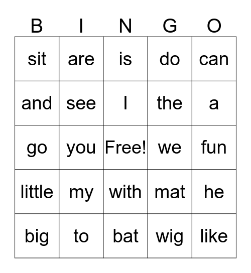 Gotta Know Bingo Card