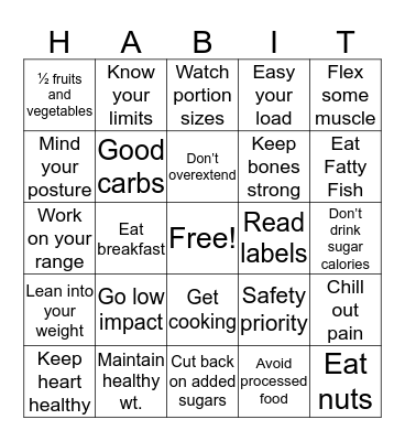 HOUSEKEEPING BINGO Card