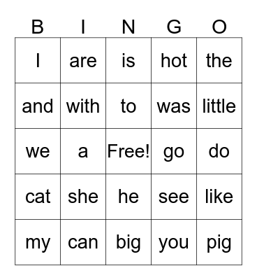 Gotta Know Bingo Card