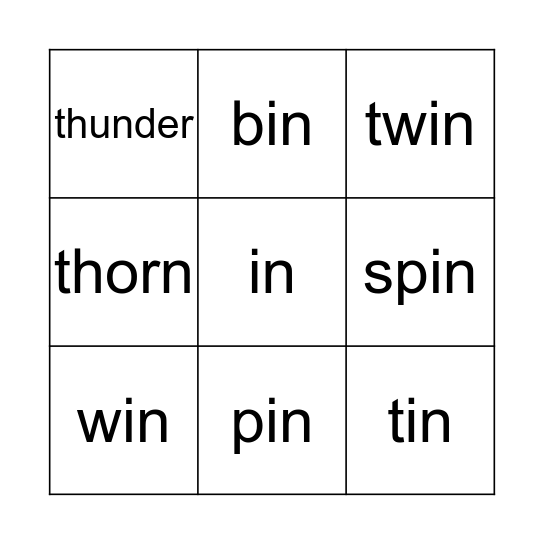 Kinder Bingo Card