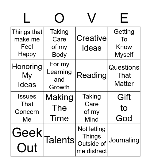 Do It All For The Glory Of God Bingo Card