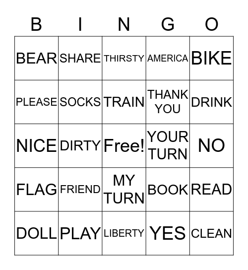 ASL BINGO Card