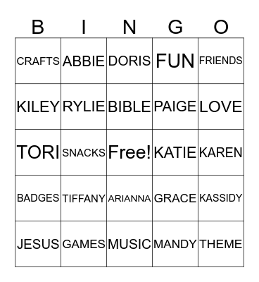 GEMS Bingo Card