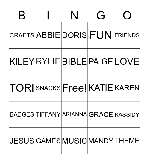 GEMS Bingo Card