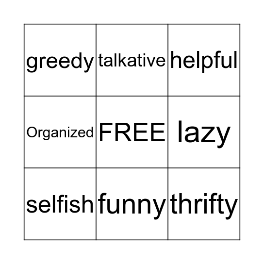 Bingo Card