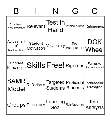 I Love Bingo Card