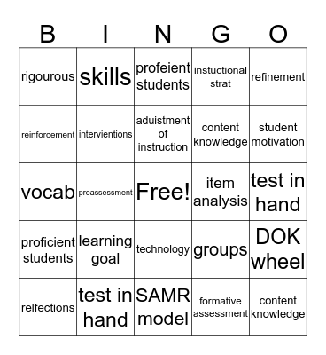 i love me some PLC Bingo Card