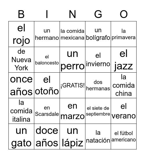 LOTERÍA Bingo Card