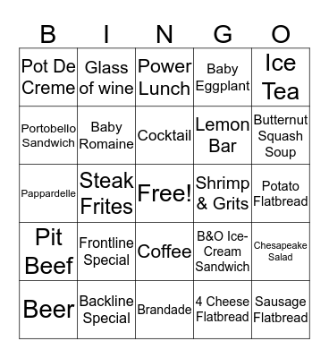 Wednesday Bingo! Bingo Card