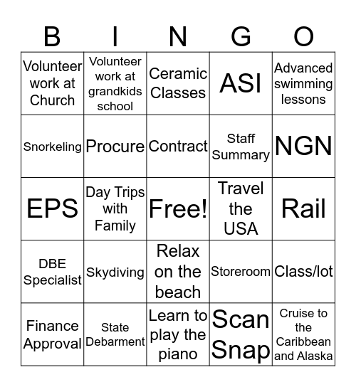 DJ's Bingo Card