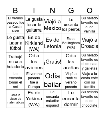 Conoce a tu compañero Bingo Card