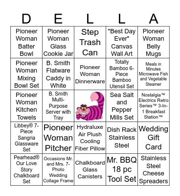 Della & Shawn Bingo Card