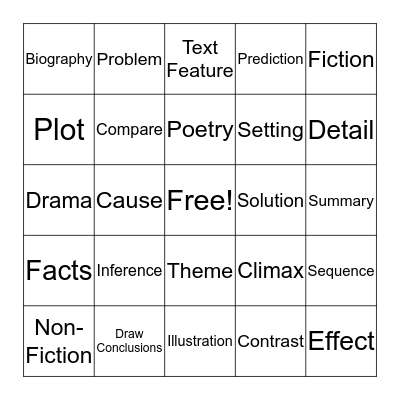 Rock STAAR Bingo Card