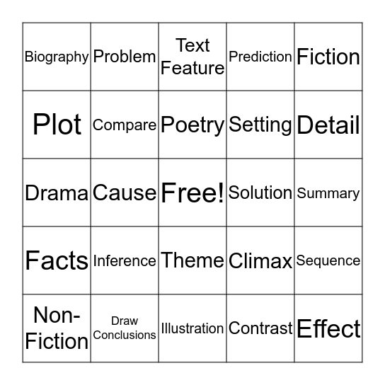 Rock STAAR Bingo Card